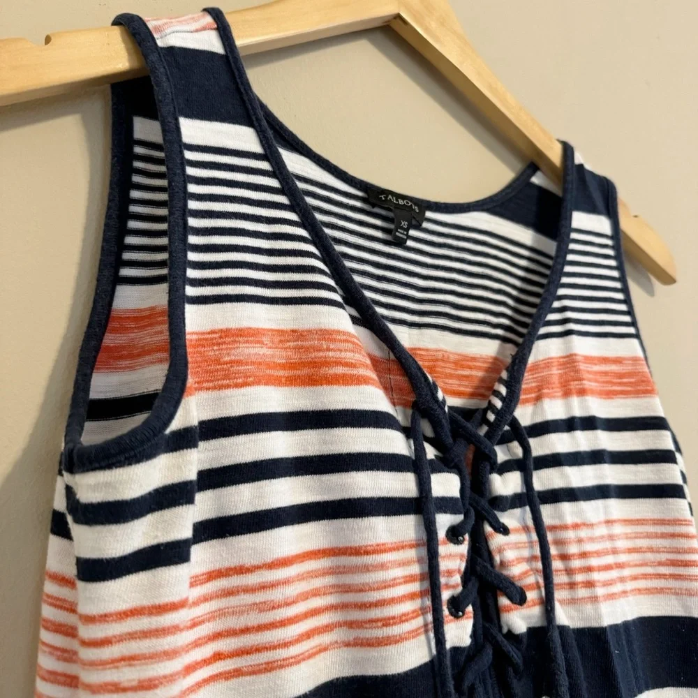 Talbots Dress 3 for 15 SALE CLEARANCE Tank Striped Maxi Dress XS Extra Small - Picture 2 of 6